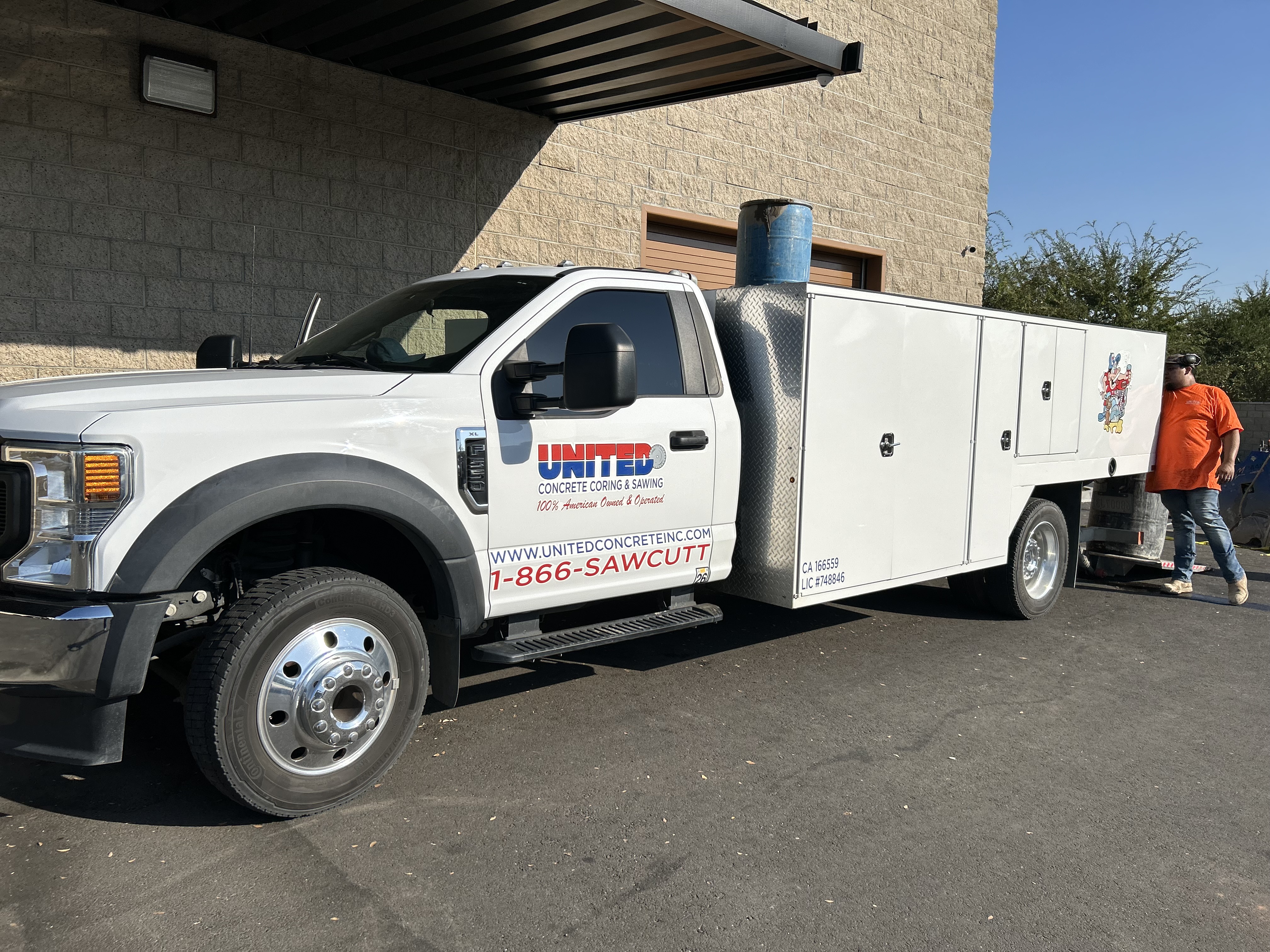 United Concrete service truck