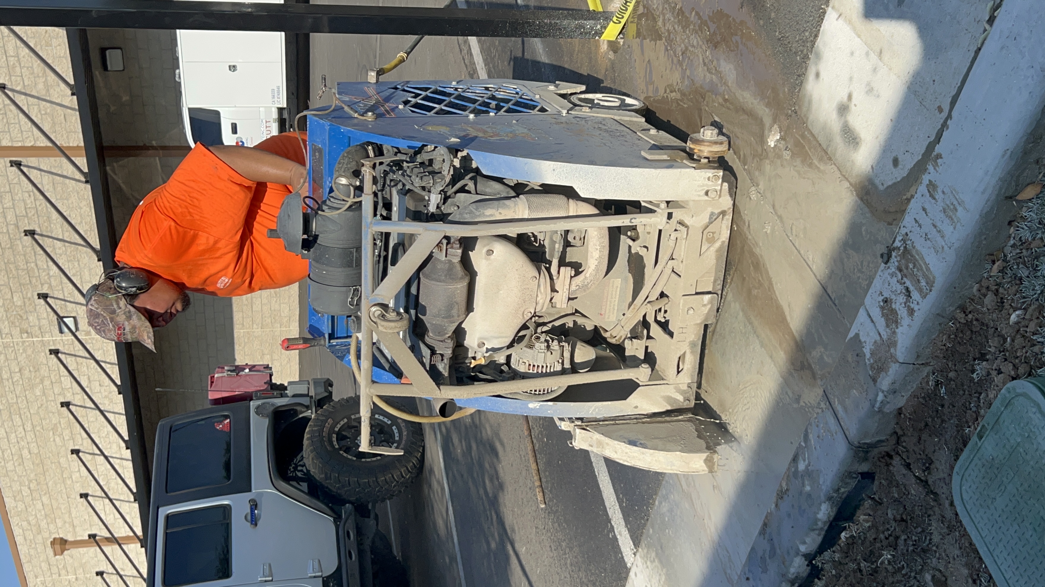 Equipment maintenance on site